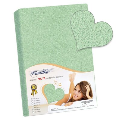 Bellatex prześcieradło frotte jasnozielony, 90 x 200 cm