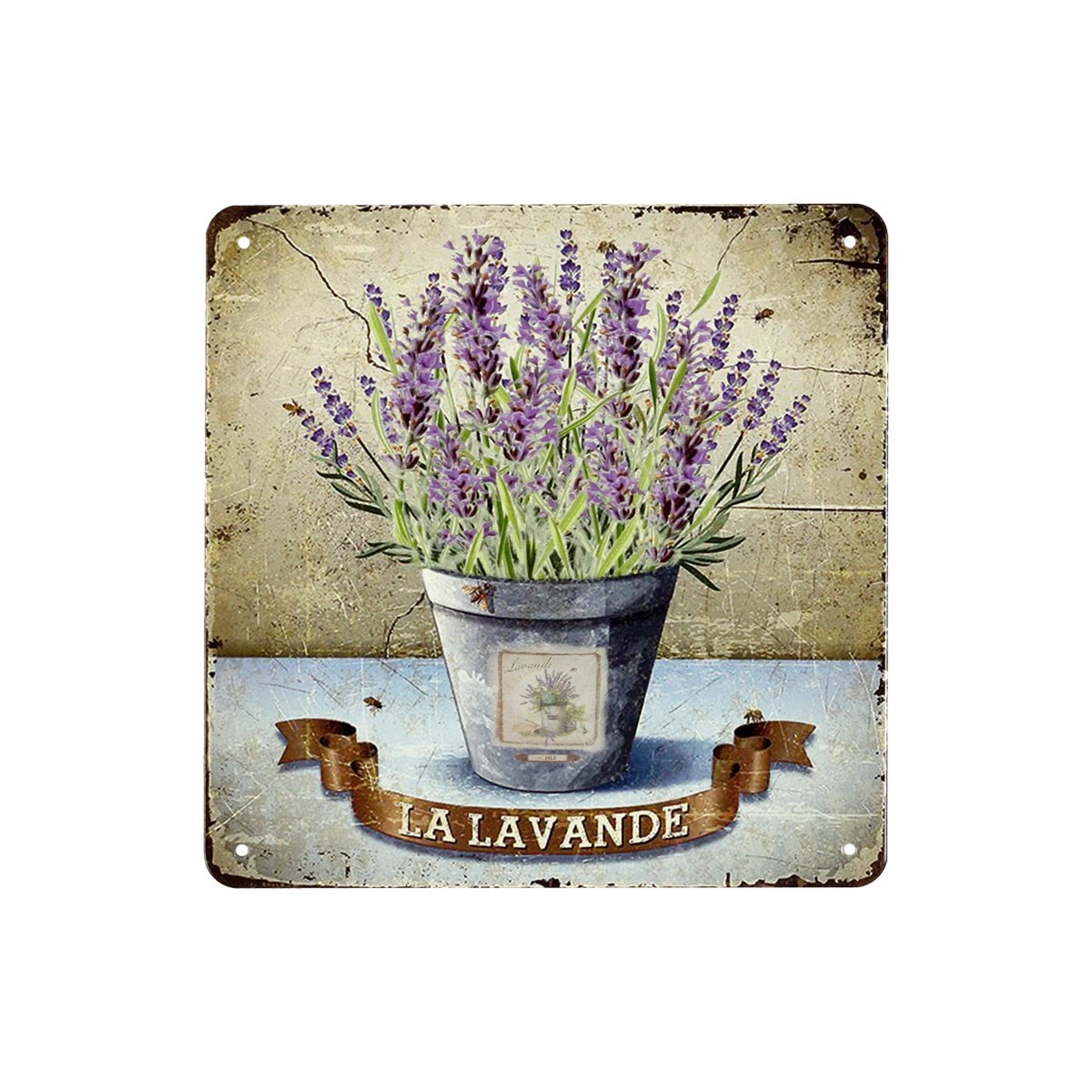 Obraz na kovovej doske La Lavande, 20 x 20 cm