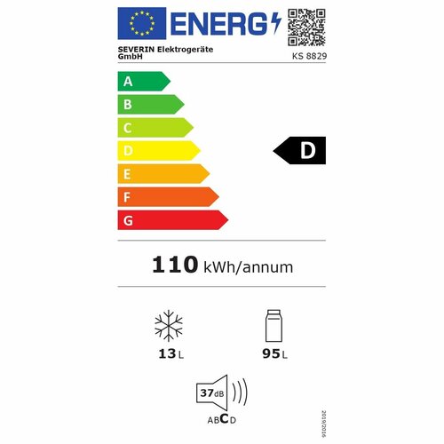 Severin TKS 8846 chladnička s mrazákem, 108 l + dárek ZDARMA