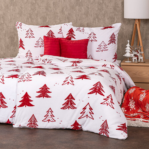 4Home Posteljnina iz mikroflanele Trees, 140 x 220 cm, 70 x 90 cm