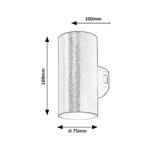 Rabalux 77155 zewnętrzna lampa ścienna LED Urfa, 18 W, IP65, czarny