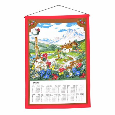 Textilný kalendár s tyčkou Horal 2026, 45 x 65 cm