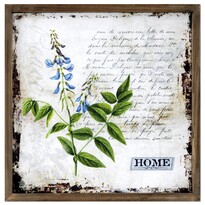Tablou pe pânză cu ramă din lemn Home,40 x 40 x 2,5 cm
