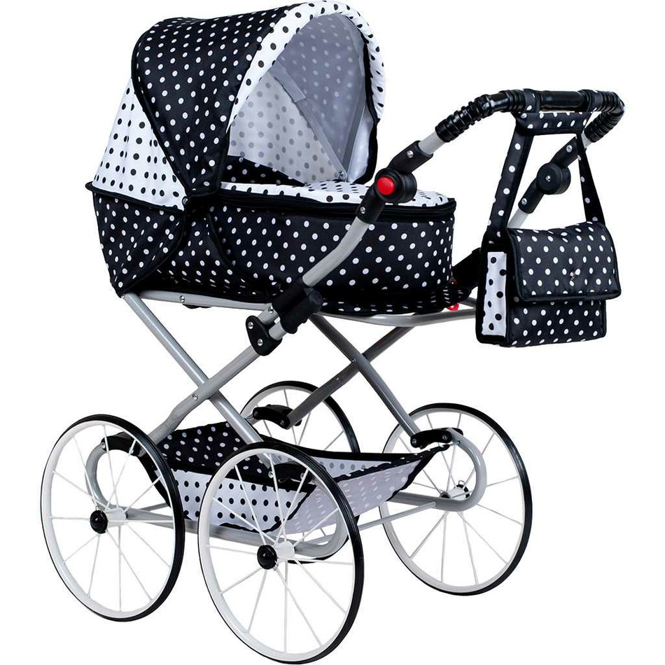 Új Baby Doll babakocsi Natálka , fekete és fehér
