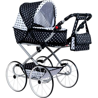 New Baby Коляска для ляльок Наталка, чорно-біла