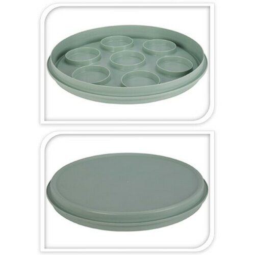 Tavă de servire cu capac EH 2in1, diametru 28 cm,alb