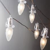 Łańcuch świetlny Szyszka, 20 żarówek LED Filament,przezroczysty kabel, przedłużenie