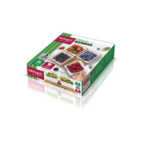Lamart LT9018 5-tlg. Servier-Set Bamboo, 19 x 19 cm
