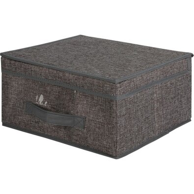 Textil tárolódoboz, fedéllel, 31 x 28 x 16 cm