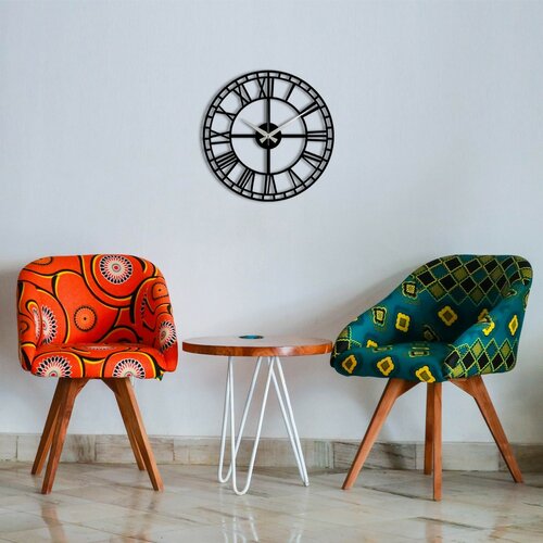 Настінний годинник Enzoclock — S002 Black, 48 × 48см