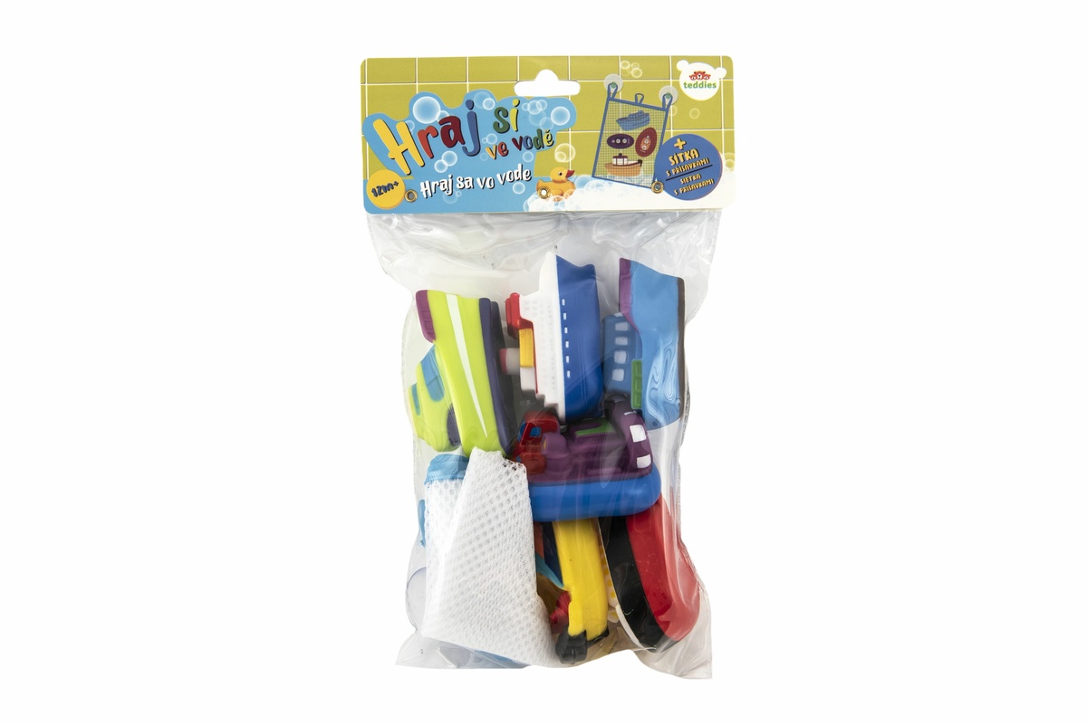 Teddies gumihajó játék készlet kádba, 6 db-os, zacskóban termék 2. képe