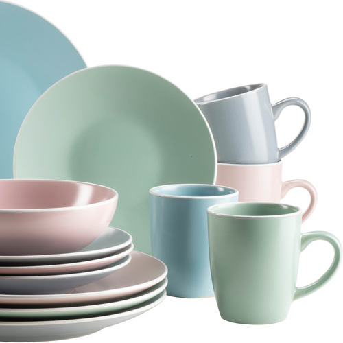 Mäser Jídelní sada nádobí 16 ks ELISSA II – mix barev mat