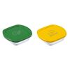 Pyrex Set of 2 square glass containers, 0.3 l