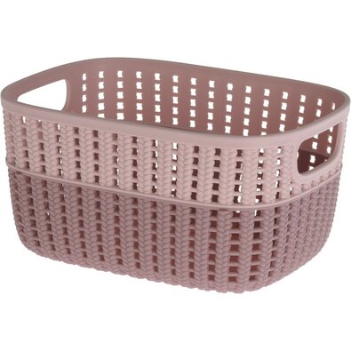 Plastična košarica Duo, roza, 23,5 x 17,5 x 11,5cm