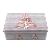 Vánoční plechová dóza na cukroví, 20 x 13 x 6,8 cm Vánoční plechová dóza na cukroví, 20 x 13 x 6,8 cm