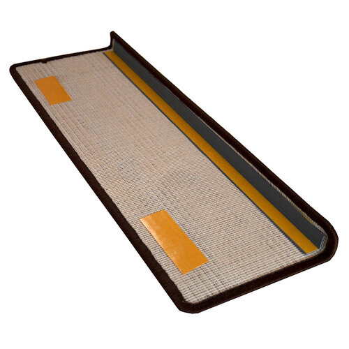 Covoraș pentru scări Eton, dreptunghiular, maro, 24 x 65 cm