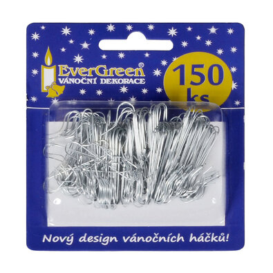 Set de cârlige metalice pentru ornamente, 150 buc