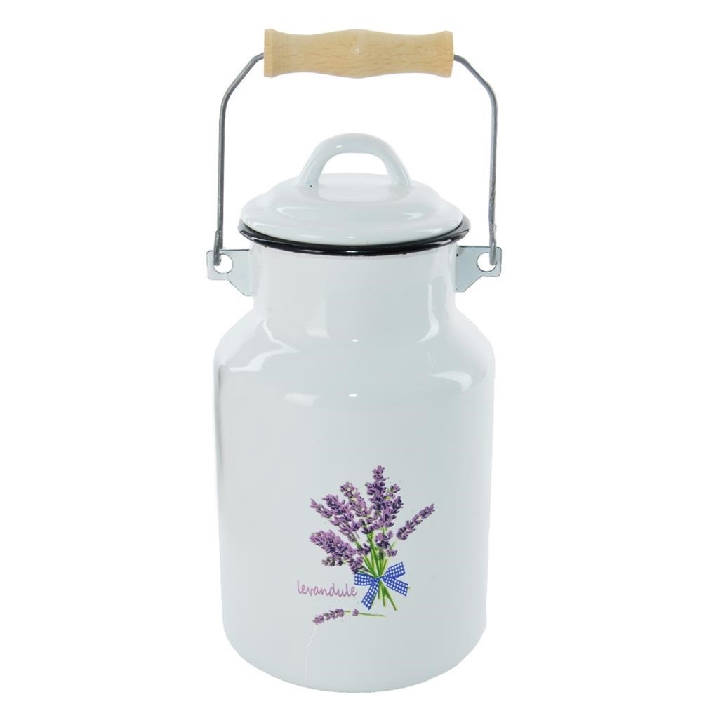 Orion Smaltovaná konvice na mléko Levandule, 2 l