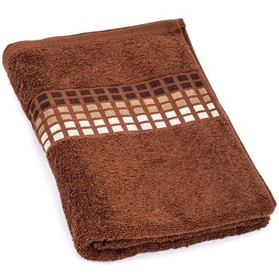 Ręcznik kąpielowy Darwin brązowy, 70 x 140 cm