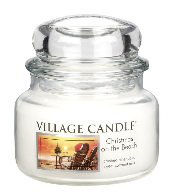 Village Candle Vonná svíčka ve skle, Vánoce na pláži - Christmas on the beach, 269 g, 269 g