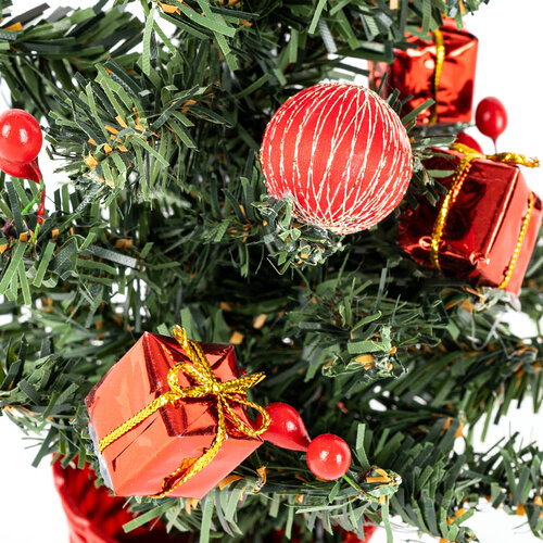 Božično drevesce z rdečo pentljo, 25 cm