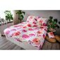 Lenjerie de pat din bumbac Flores pink, 140 x 200 cm, 70 x 90 cm, 40 x 40 cm