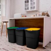 Coș pentru selectare deșeuri Eco 3 Master BLACK 50 l, 3 buc