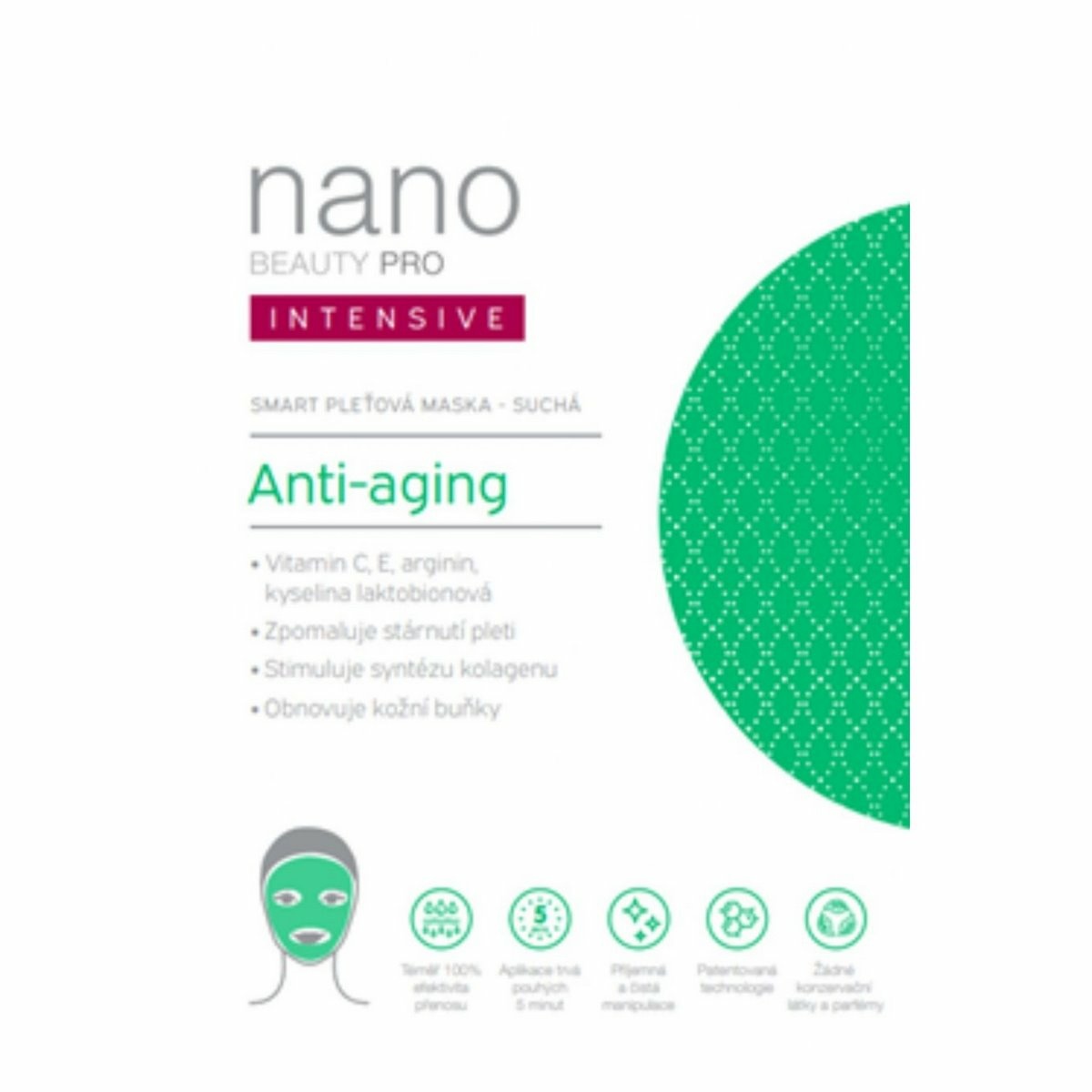 nanoBeauty Anti-Aging nanoszálas maszk INTENSIVE