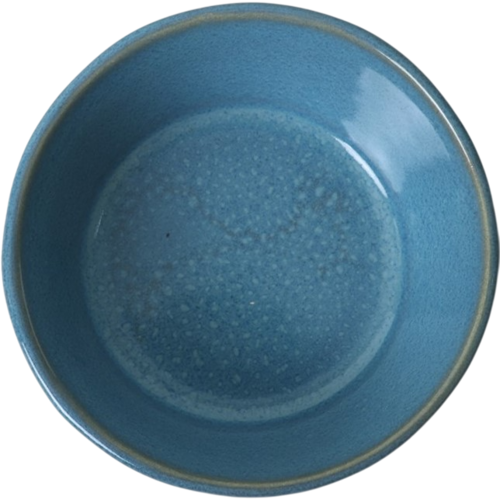 Set mit 6 Steingutschalen Facetta 12 cm, türkis