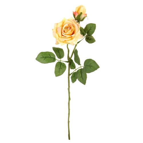 Rózsa művirág, sárga, 46 cm