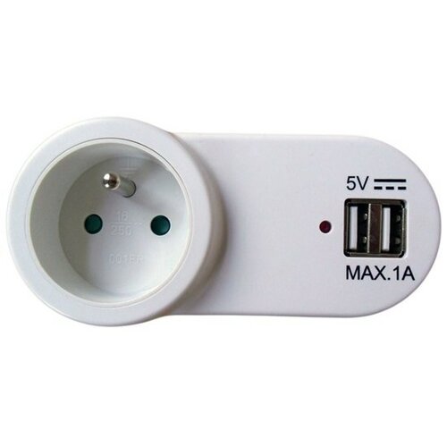 Obrázok Solight DC24 USB nabíjací adaptér 2x USB biely