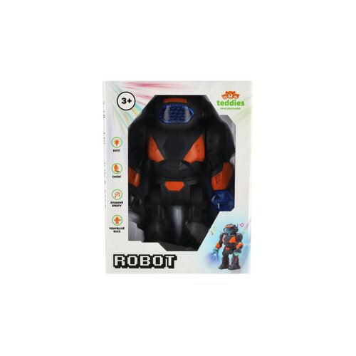 Teddies Robot chodiaci, 22 cm, na batérie so svetlom a zvukom