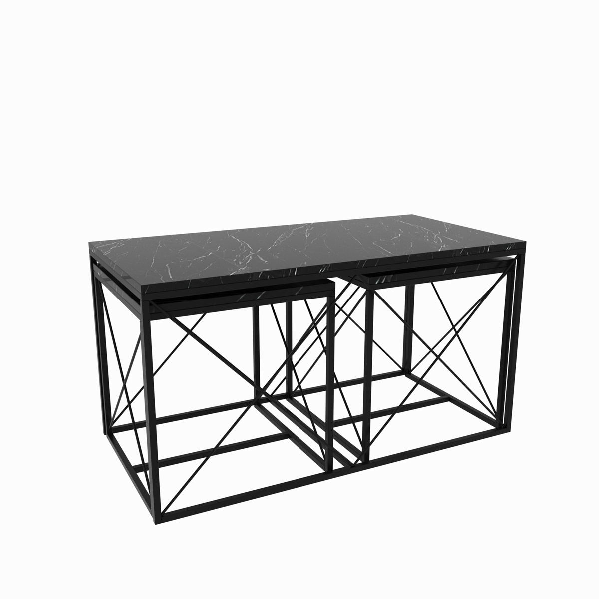 Konferenčný stolík Defne Black Marble