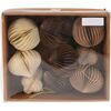 Set de ornamente din hârtie Ornaments bej, 8 cm, 9