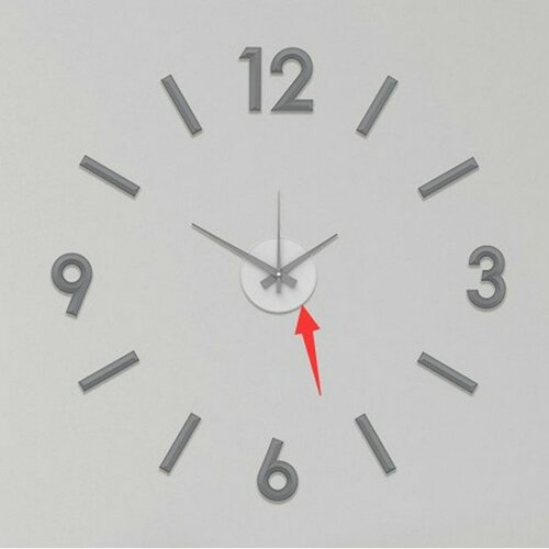 Nástěnné nalepovací hodiny Galant 60 cm, šedá
