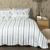 Cuvertura de pat 4Home Blue Patrones, 220 x 240 cm, 2 buc. 50 x 70 cm