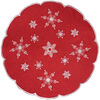Різдвяна скатертина Зірочки червоний, діам. 35 см
