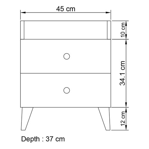 Noptieră Tango White