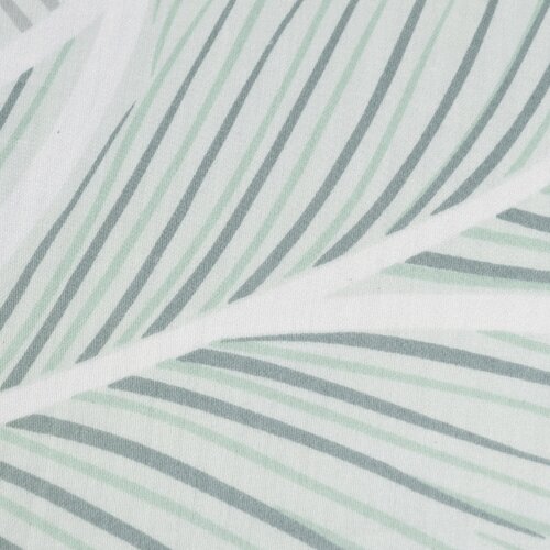 Lenjerie de pat Matex Satin frunze gri , 140 x 200 cm, 70 x 90 cm