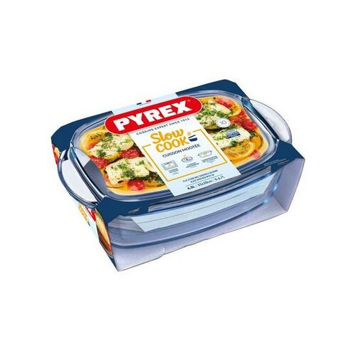 Pyrex Steklena posoda za peko s pokrovom, 4,5 l