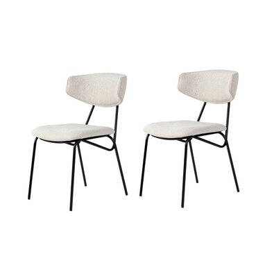 Set de scaune de sufragerie Nancy White and Black,2 buc.