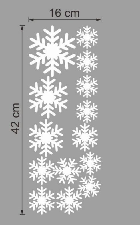 Stickere decorative fulgi de zăpadă