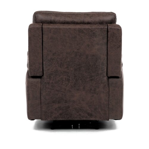 Elektrické kreslo s bezdrôtovým ovládaním, vintage, hnedá