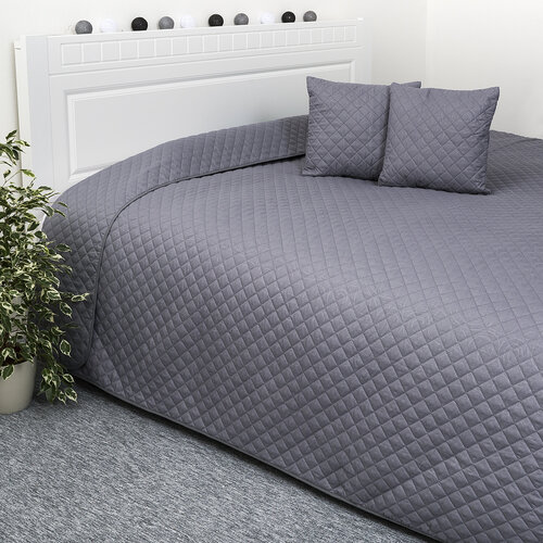 4Home Přehoz na postel Orient šedá, 220 x 240 cm, 2x 40 x 40 cm
