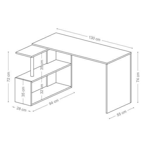 Arbeitstisch Gelincik White