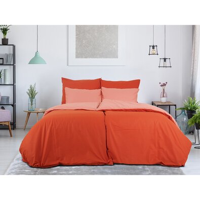 B.E.S. Petrovice Bavlnené obliečky Double face tehlová/hrdzavá, 140 x 200 cm, 70 x 90 cm