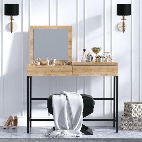 Schminktisch Linda Black and Oak