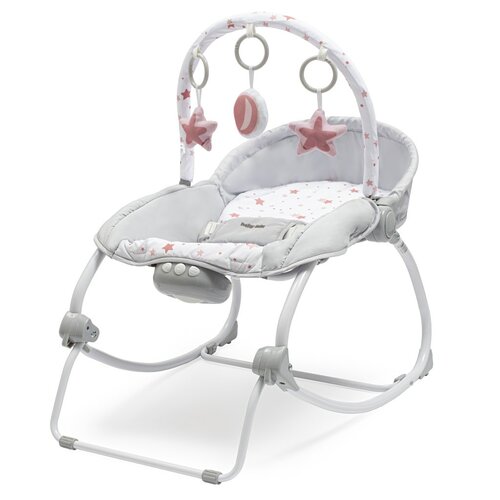 Baby Mix Multifunkční houpací lehátko pro miminkoHvězdičky růžová, 80 x 40 x 70 cm