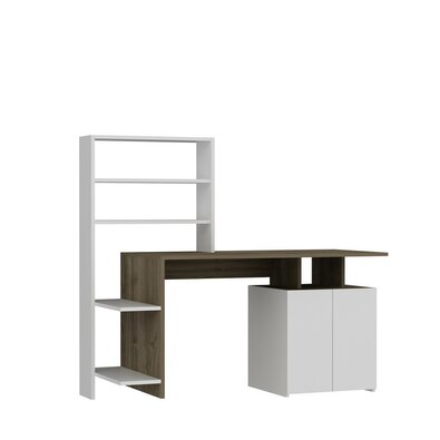 Biurko Melis Walnut and White