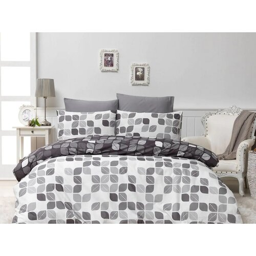 Bedtex Baumwollbettwäsche Bunku V1 grey, 140 x 200 cm, 70 x 90 cm